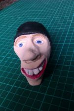 Plaster cast from Plasticine model